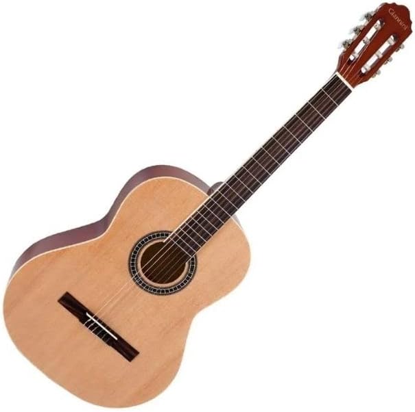 Violão clássico Giannini GN-15 com tampo natural fosco e braço escuro com logo