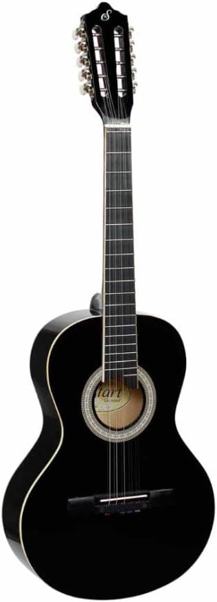 Viola acústica preta Giannini VS-14BK com 12 cordas vista frontal