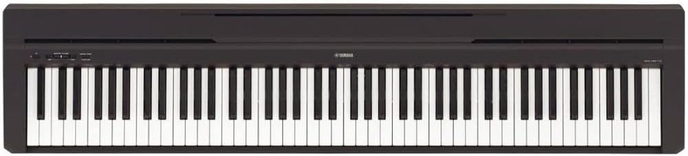 Piano digital Yamaha P-45B preto com 88 teclas