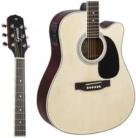 Violão elétrico Giannini GDC-1 CEQ NS com tampo natural satin, corpo marrom escuro com corte e captador embutido.