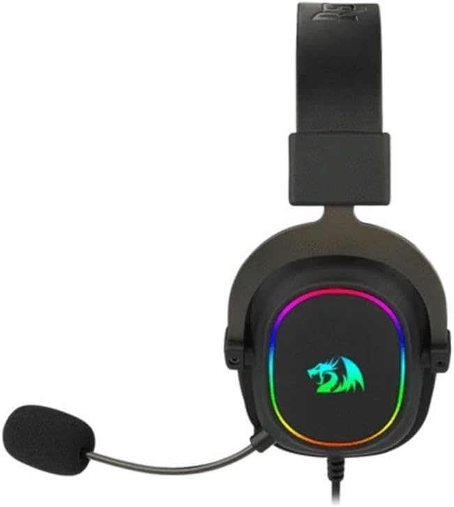 Fone gamer Redragon Zeus X H510-RGB com iluminação RGB e microfone flexível