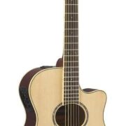 Violão eletroacústico Yamaha APX 600 com cordas de aço e acabamento natural claro e marrom
