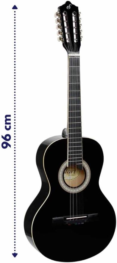 Viola acústica Giannini VS-14BK preta 10 cordas verniz brilhante, destaque tamanho 96 cm
