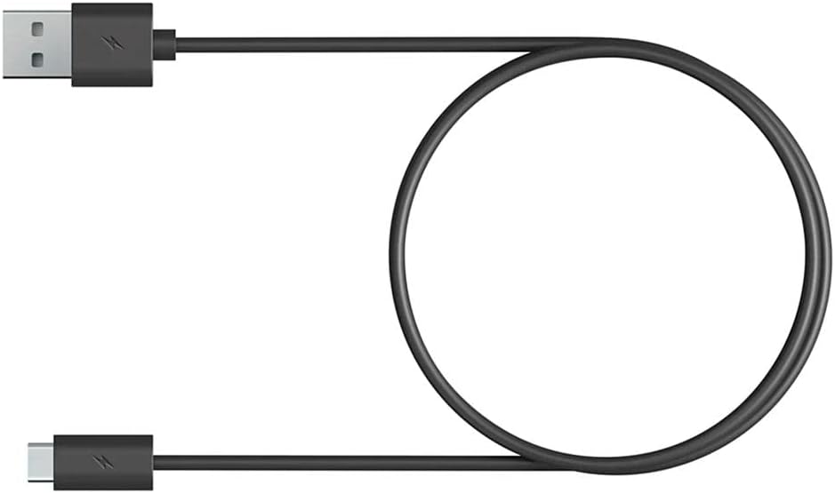 Cabo USB preto USB-A para USB-C para carregamento de headphone Philips