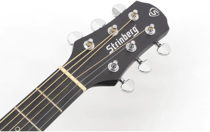 Cabeça do violão Strinberg SD200C com tarraxas cromadas e logo da marca