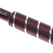 Chave de afinação para bateria KAISH estilo L vermelha metálica com cabo em espiral prateada