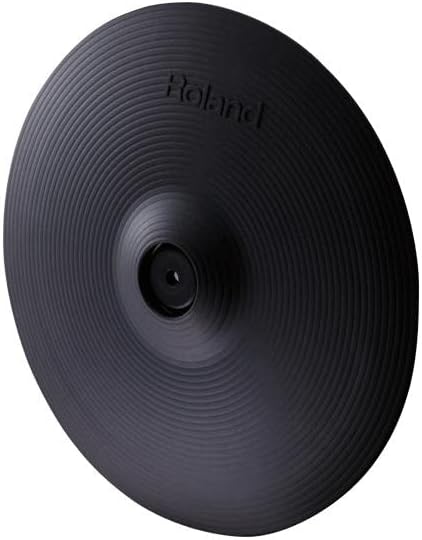 Roland CY-12C prato crash preto para bateria eletrônica com superfície texturizada em círculos