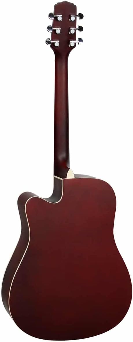 Parte traseira do violão Giannini GDC-1 CEQ NS elétrico aço Dreadnought satinado