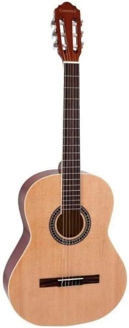 Violão clássico acústico Giannini GN-15 cor natural com cravelhas cromadas e cordas nylon