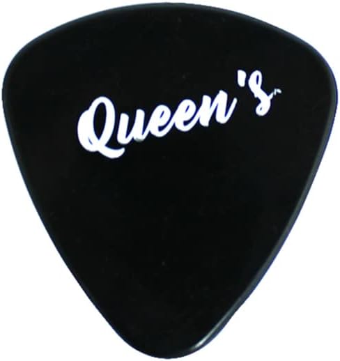 Palheta preta com logo branco Queen's para ukulele.