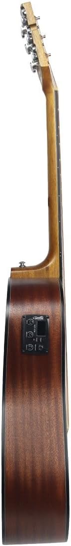 Lado do violão elétrico Tonante Jade Folk natural com equalizador embutido 3 bandas