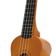 Ukulele acústico soprano Queen's 21 polegadas com cordas de nylon marrom claro.