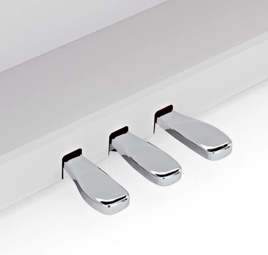 Três pedais cromados do piano digital Casio Celviano AP270 branco