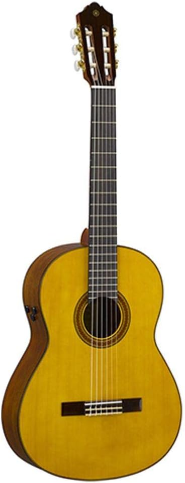 Violão Yamaha Transacoustic CG TA natural com cordas de nylon, vista frontal