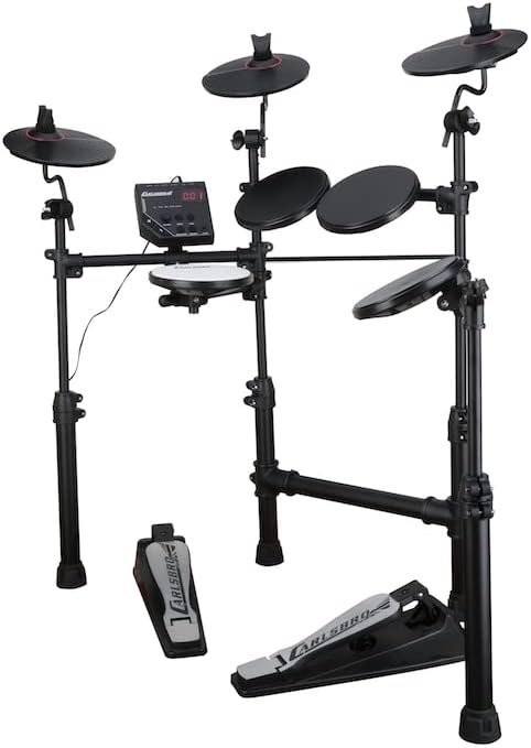 Kit bateria eletrônica Odery Carlsbro CSD100 com controlador digital e pedal duplo.
