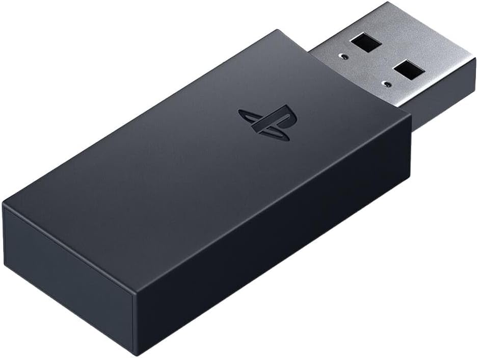 Adaptador USB wireless oficial Sony para headset PlayStation 5, preto e compacto