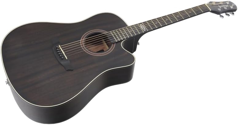 Violão Strinberg SD200C folk eletroacústico cutaway cor tabaco visto de lado