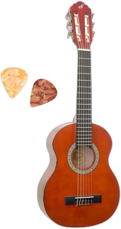Violão infantil Giannini 1/4 acústico preto com cordas de nylon para crianças