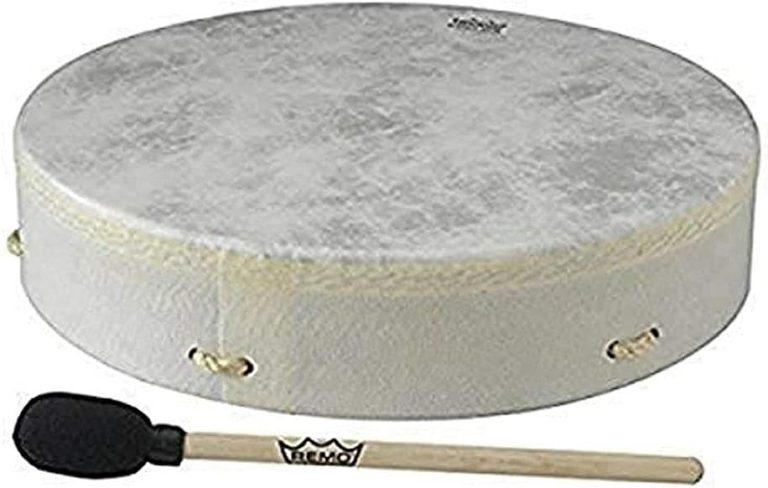 Tambor Remo Buffalo E1-0316-00 40,64 cm com cabeça Fiberskyn 3 e baqueta preta
