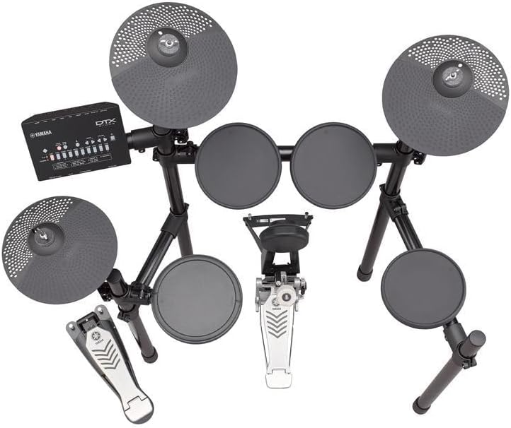 Yamaha DTX452K bateria eletrônica vista superior com almofadas e módulo