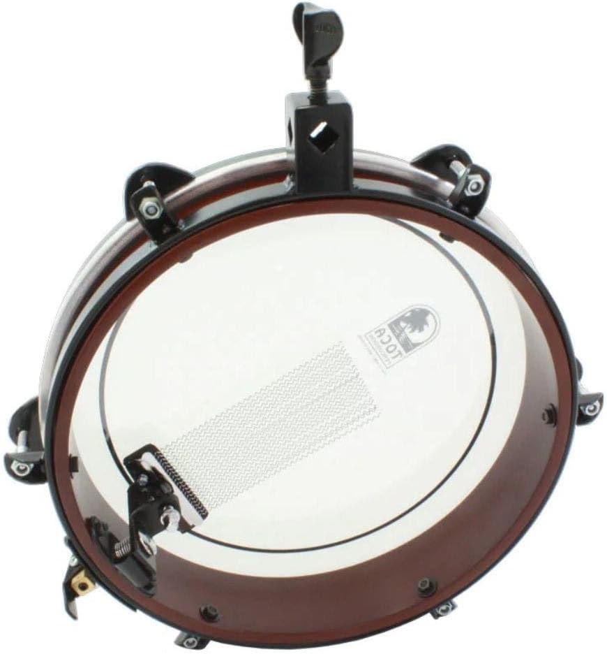Tambor adicional transparente da bateria portátil Toca Kickboxx com aro preto e ajustes