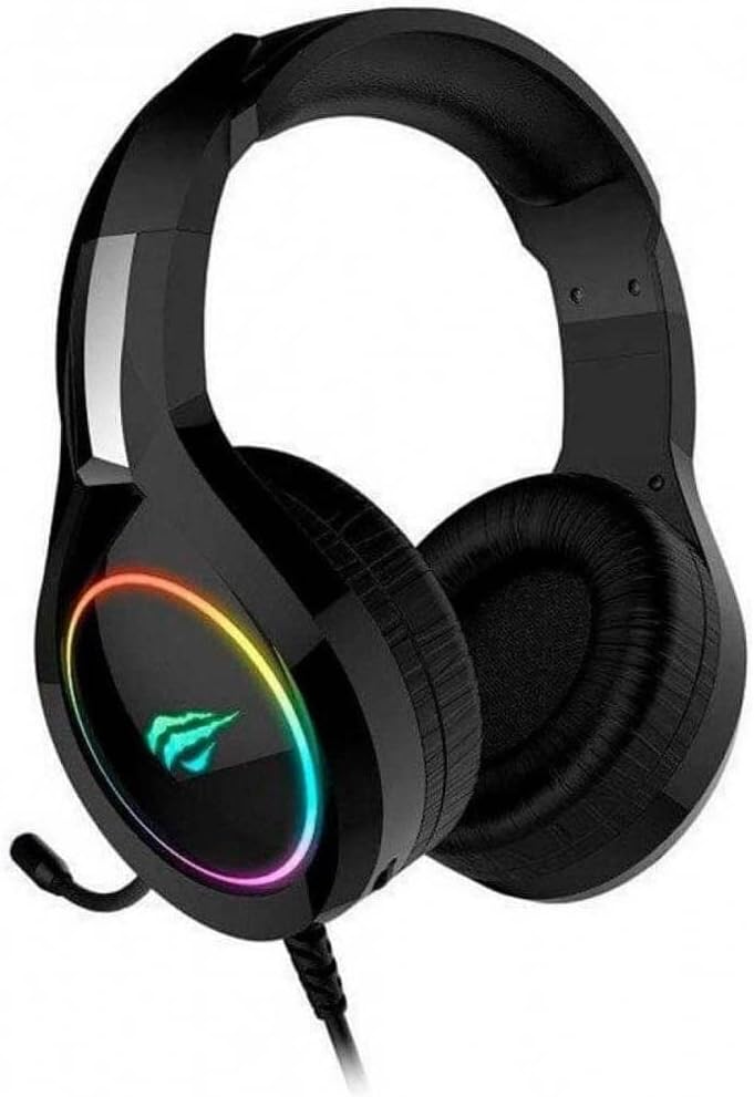Fone de ouvido gamer Havit HV-H2232d com iluminação RGB e microfone flexível