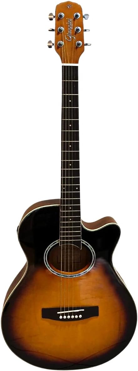 Violão Giannini GSF1D CEQ Mini-Jumbo Cutaway Three Tone Sunburst vista frontal