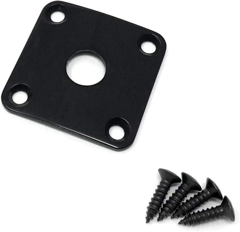 Placa de metal curva preta Vintage Forge para guitarra Gibson Les Paul com parafusos