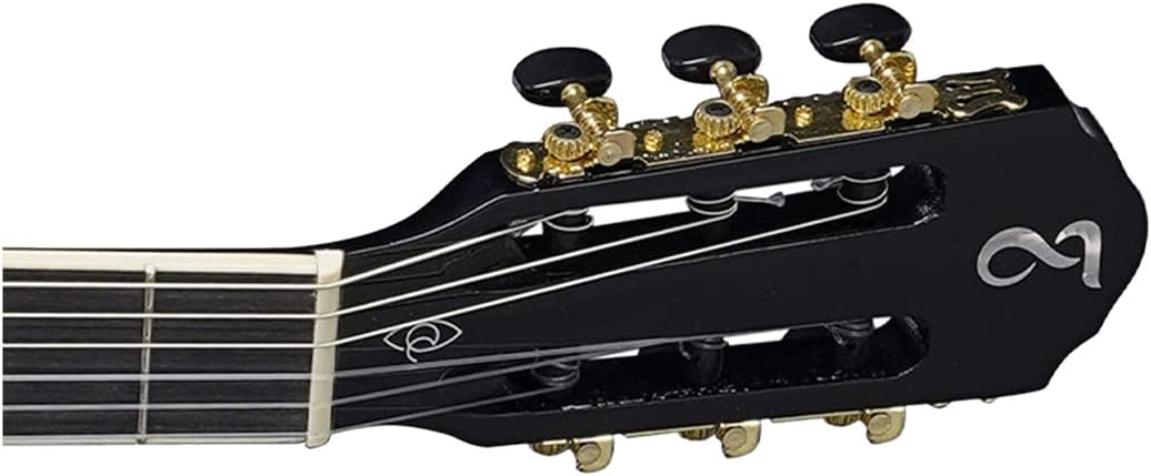 Cabeça do violão clássico acústico Tagima com tarraxas douradas e logo branco