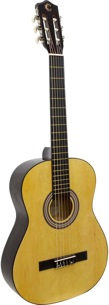 Violão clássico acústico Cordoba CG-100 com nylon e verniz brilhante, corpo madeira clara e braço escuro