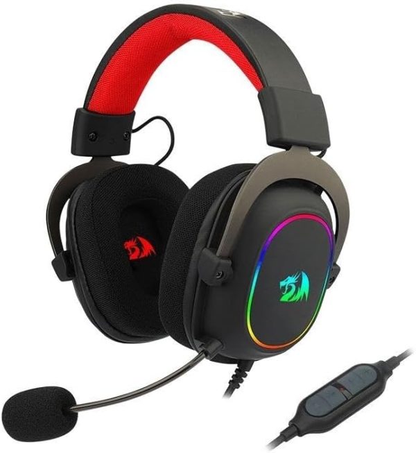Headset gamer Redragon Zeus X H510-RGB USB com iluminação RGB e microfone flexível