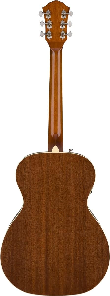 Guitarra Fender FA-235E acústica-elétrica vista traseira mostrando braço e corpo