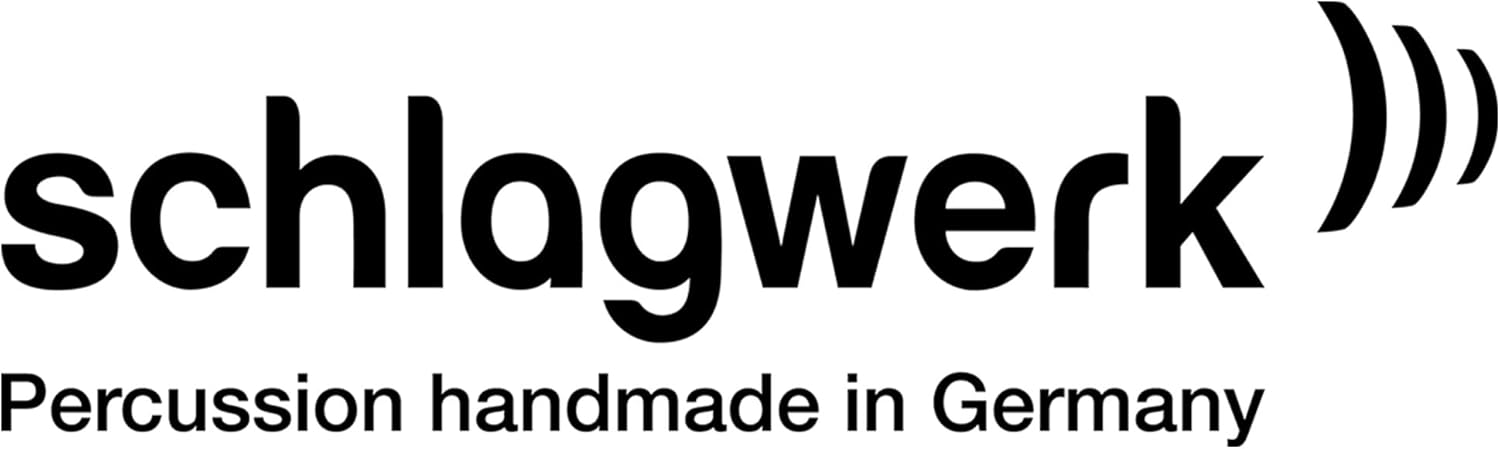 Logo Schlagwerk com texto Percussion handmade in Germany