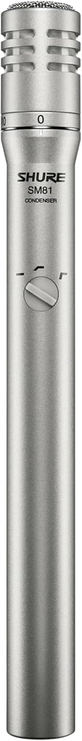 Microfone condensador Shure SM81-LC prata para coral e instrumentos cardioide