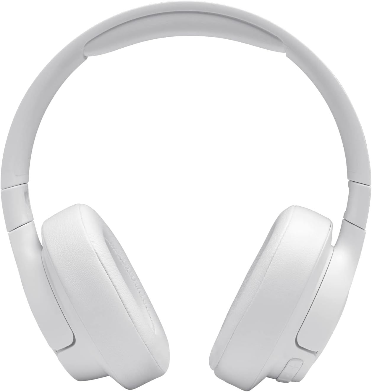 Fone de ouvido JBL Tune 710BT branco com design dobrável e almofadas acolchoadas