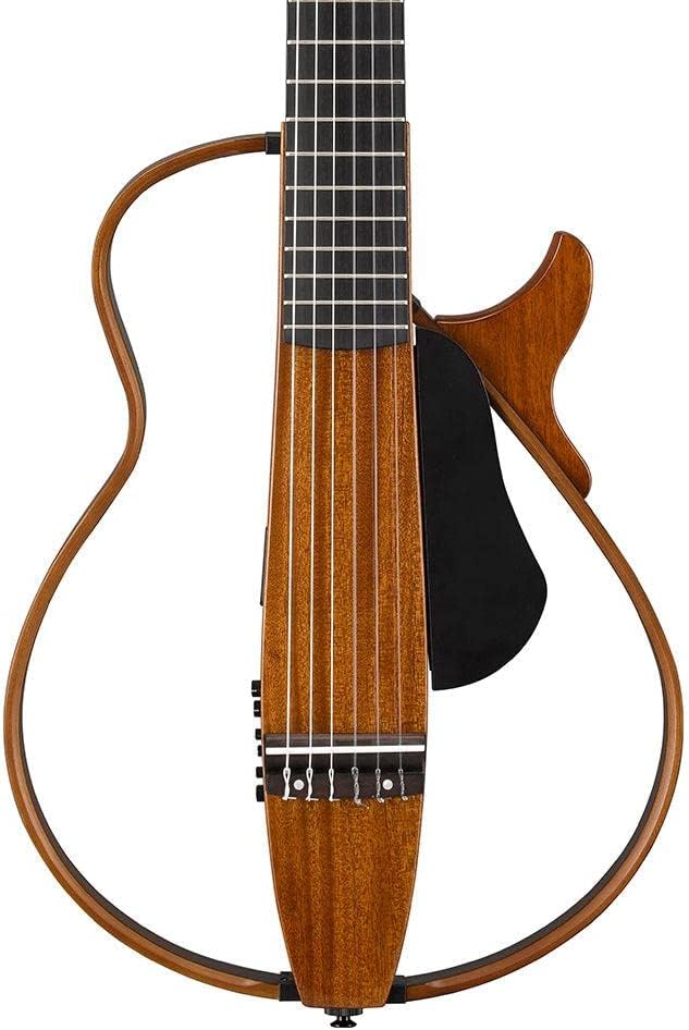 Violão elétrico Yamaha SLG200NW nylon natural com corpo semiaberto e sistema eletrônico embutido