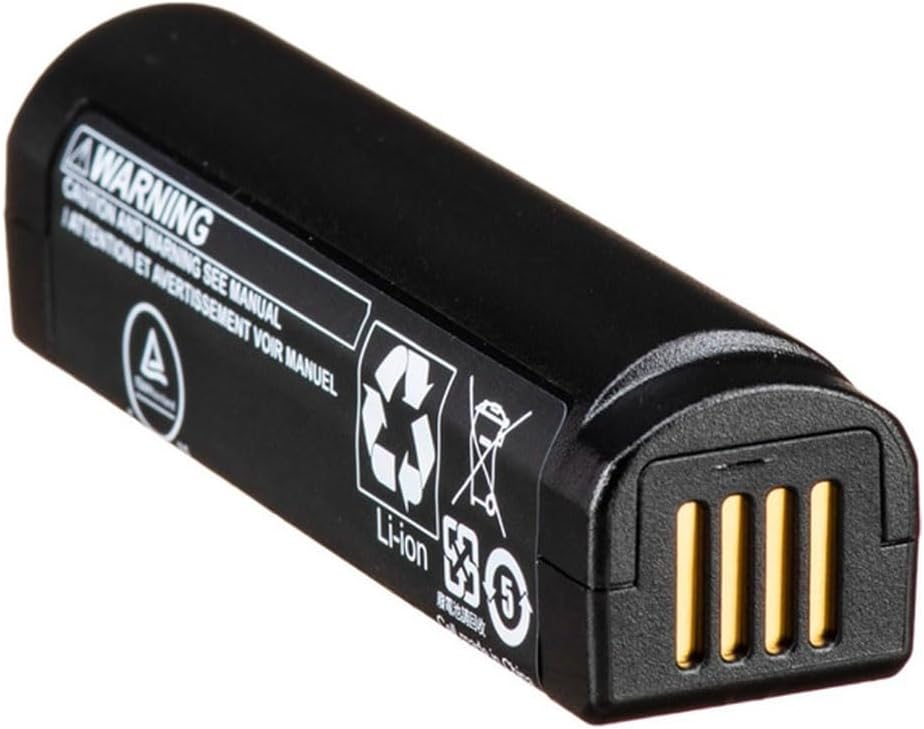 Bateria Shure SB902 recarregável vista de lado com símbolos e advertências
