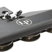 Pandeirola Latin Percussion Jam Tamb LP1207-T preta resistente com seis pares de jingles e fixação metálica