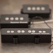 Captadores Seymour Duncan P-J para contrabaixo, pretos com ímãs metálicos, modelo Alnico V