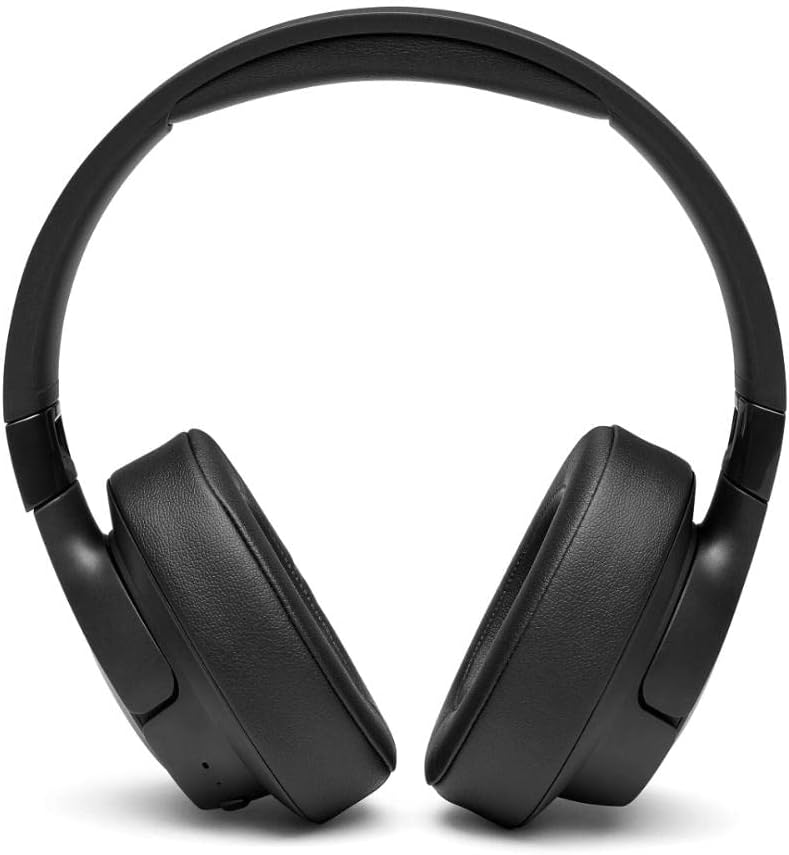 Fone JBL Tune 710BT preto over-ear com almofadas acolchoadas e design ergonômico