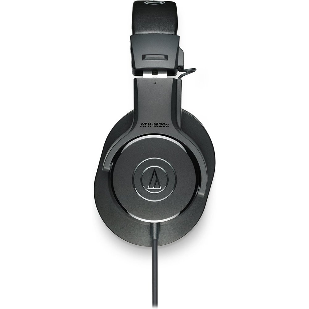 Fone de ouvido Audio Technica ATH-M20x preto over-ear com almofadas acolchoadas grandes