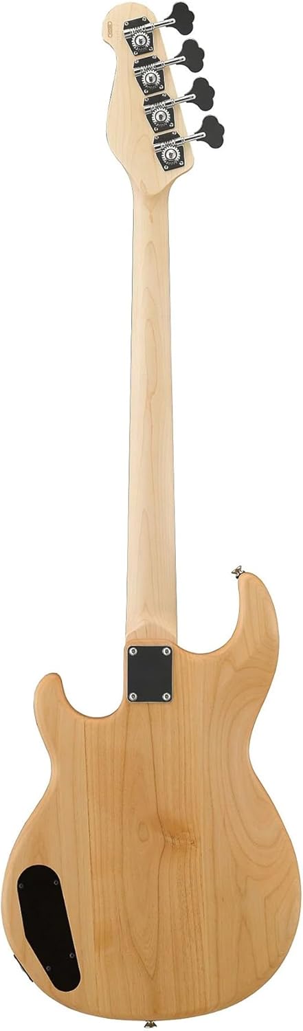 Parte traseira do contrabaixo Yamaha BB234 YNS com acabamento natural acetinado e tarraxas metálicas.