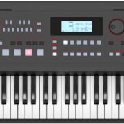 Teclado arranjador Roland E-X50 61 teclas com painel digital e caixas de som embutidas