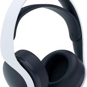 Fone de ouvido PlayStation Pulse 3D sem fio com design branco e preto para PS5