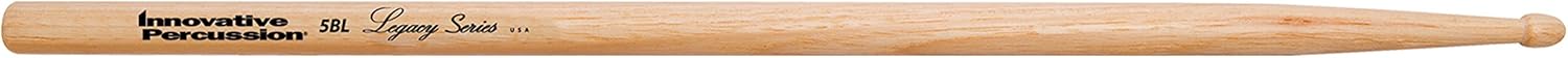 Baqueta longa para bateria acústica Innovative Percussion IP-L5BL Legacy Series com acabamento em madeira natural.