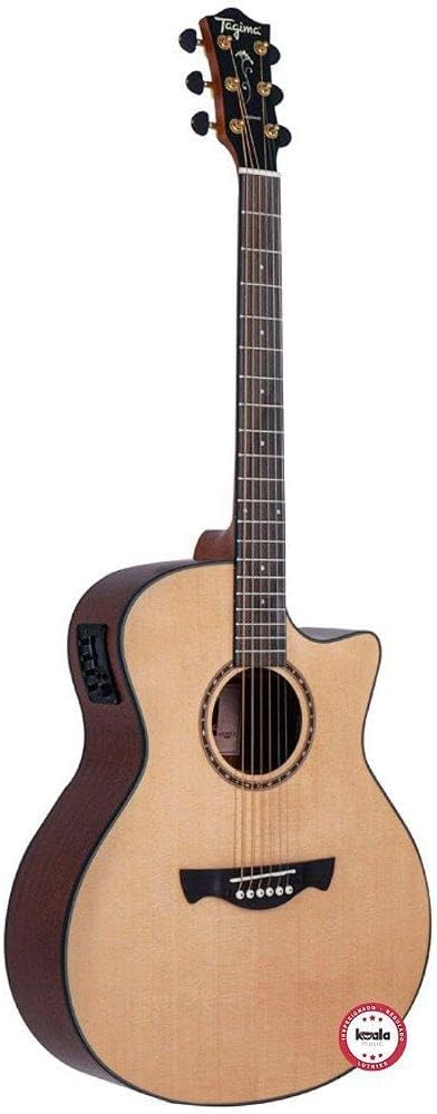 Violão Tagima California EQ Collection Series Medium jumbo cutaway natural satin com sistema eletrônico e acabamento natural.