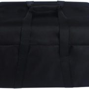 Bolsa preta impermeável para cajón com alças reforçadas em tecido Oxford.