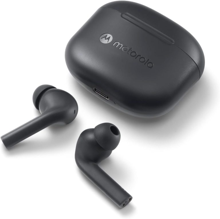 Motorola Moto Buds 065 fones de ouvido Bluetooth pretos com estojo de carregamento