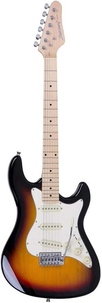 Guitarra elétrica Strinberg STS-100 Sunburst brilhante com corpo degradê, braço claro e três captadores single coil