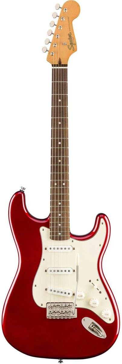 Guitarra Squier Classic Vibe '60s Stratocaster vermelho metálico vista frontal